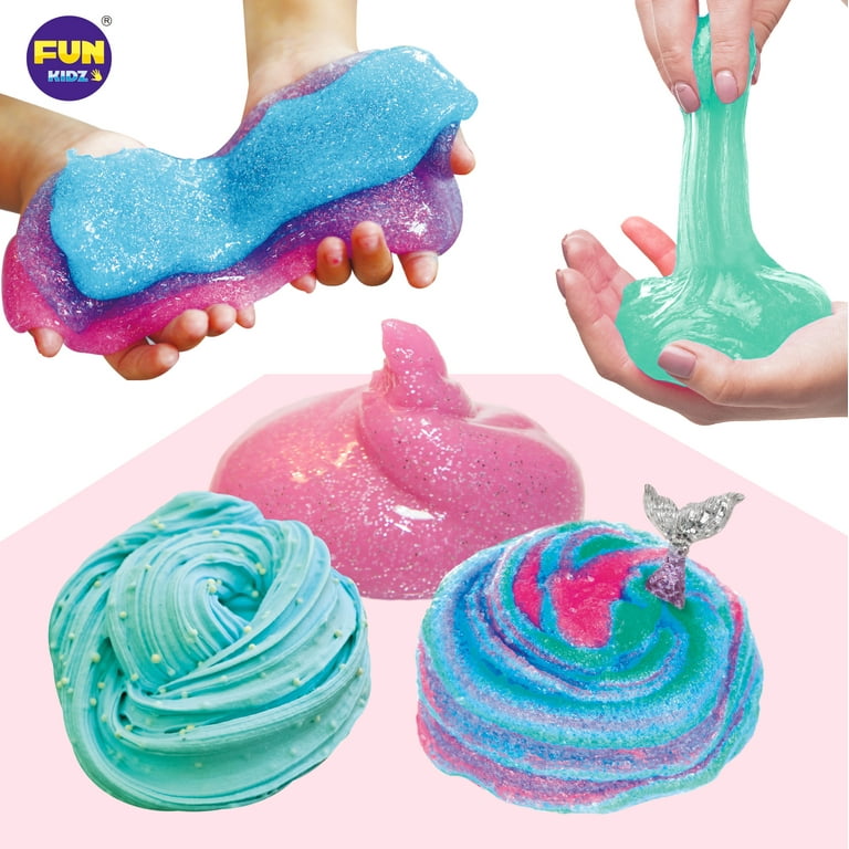  Gift Mermaid Slime Kit for Girls, FunKidz Shimmer Slime Making  Kit for Kids Age 8-12 DIY Soft Glitter Glossy Metallic Slime Toy : Toys &  Games