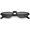 Black / Smoke, variant on Geometric Rectangle Sunglasses Raised Nose Bridge Neutral Colored Lens 52mm (White / Smoke)