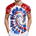 thumbnail image 3 of Momasggi 4th of July T Shirts for Men Fashion Tie Dye Graphic Tees Loose Fit Summer Short Sleeve Crewneck Shirt Independence Day Patriotic T-Shirts Multicolor 3XL, 3 of 5