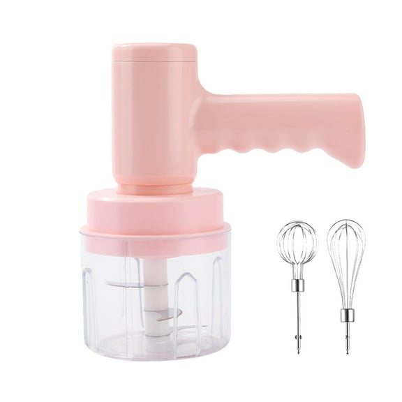 5-Speed USB Rechargeable Hand Mixer - Stainless Steel/, Frothing/Beating & Portable - Multifunctional Food Beater for Kitchen