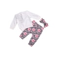 thumbnail image 3 of Seyurigaoka Baby Girl Hooded Sweater + Printed Trousers + Bow Headband, 3 of 6