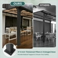 thumbnail image 5 of 10ft.×12ft. Hardtop Outdoor Gazebo Pergola Aluminum Framed with Sloping Pitched Roof for Garden, Patio, 5 of 5
