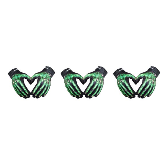 Guantes de ciclismo Minnieouse para motocicleta Otoño Invierno Transpirables Cómodos Verde XS