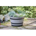 thumbnail image 2 of Southern Patio 9.1" x 15.4" x 15.4" Barrel Birchwood Grey Resin Plant Planter, 2 of 5
