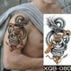 thumbnail image 3 of Pegatina de tatuaje temporal impermeable para hombres y mujeres, tatuajes falsos de transferencia de agua, arte corporal, Festival, dragón, Tigre, Cruz, India, 3 of 4