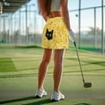 thumbnail image 4 of Uorisango Lemon Cat Women's Mini Tennis Skirt Soft Breathable Women's Athletic Golf Skorts Skirts Versatile Fashionable Outing Wear with Shorts Underneath for Workout Sports, 4 of 7