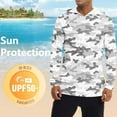 thumbnail image 4 of Mens Cooling Fishing Shirts Sun Protection Lightweight Hoodies Comfy Long Sleeve Thumb Hole Hiking Tops XL, 4 of 7