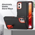 thumbnail image 5 of For Samsung A06 Military Grade Dual Layer Shockproof Phone Case With 2 PCS Screen Protector Build With Kickstand Dustproof Drop Proof Protective Cover for Galaxy A06 6.7"(Black/Orange), 5 of 8