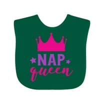 Inktastic Nap Queen, Princess, Crown, Stars, Sleep, Sleeping Girls Baby Bib
