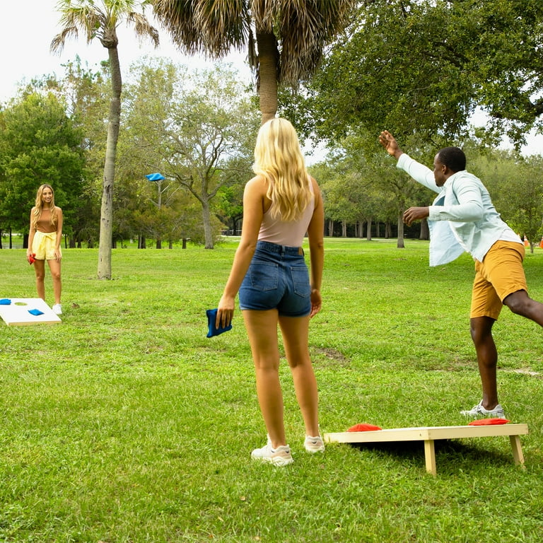 MD Sports 36-inch Solid Wood Cornhole Set with All-Weather Bean