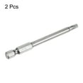 thumbnail image 3 of Uxcell 2Pcs T25 Seguridad Torx Bit 1/4" Vástago Hexagonal 3" S2 Acero Magnético a Prueba de Manipulaciones Punta de Estrella Cabeza Torx con Agujero, 3 of 6