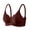 Brick Red, variant on BWASD Bras for Women Deep V No Underwire Seamless Wirefree Bralette Comfort Push Up Support Lift Thin Strap Sport Padded Bra Everyday Wear L