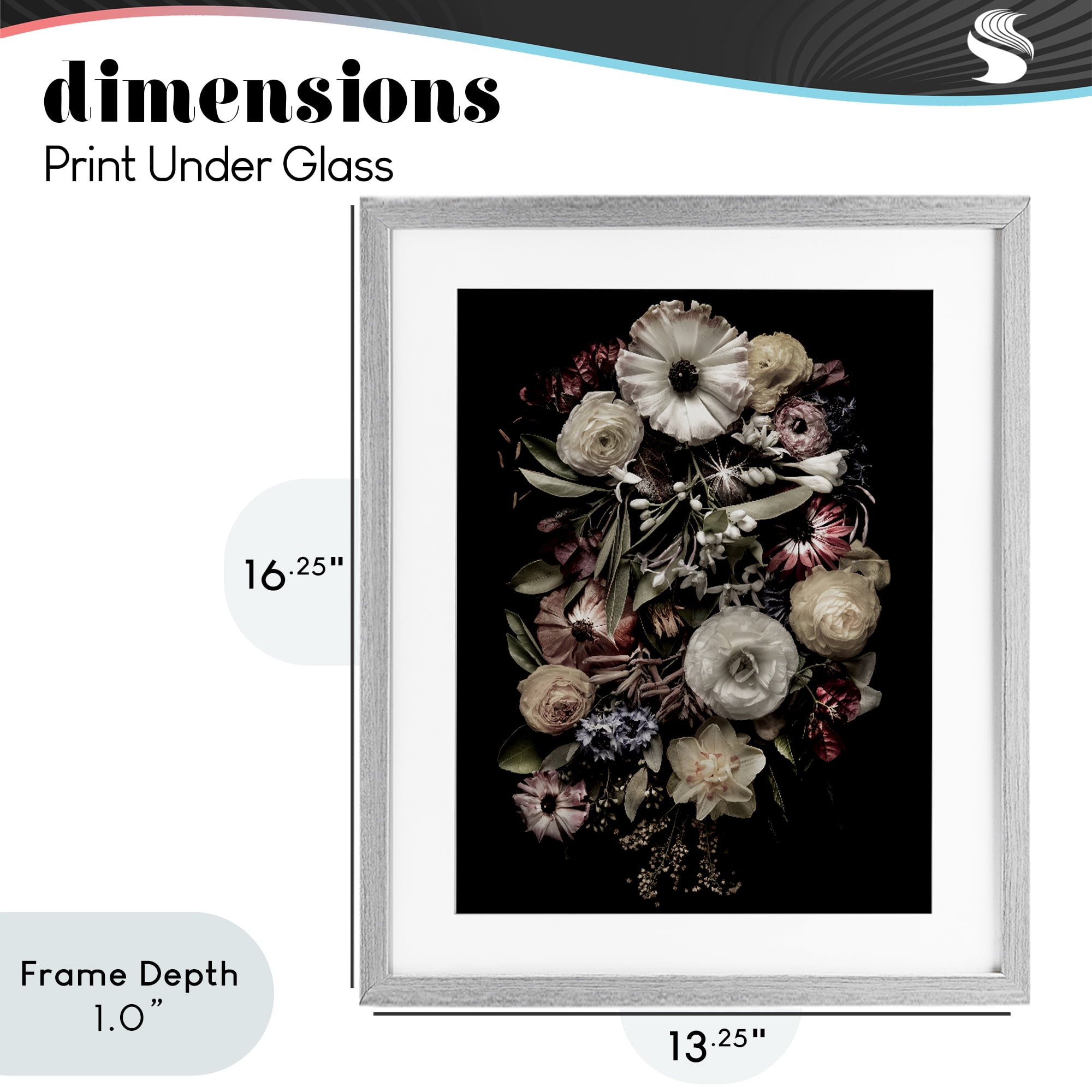 Stupell Industries Pale Yellow Roses Cluster Gray Framed Print Under Glass, design by Carl Kravats