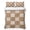 Beige, Tan, Cream, variant on Quilts Queen Size Bedding Set, Black Brown Checkered Lightweight Quilted Comforter, Modern Farmhouse Plaid Wooden Soft Reversible Bedspread Coverlet with Pillow Covers for All Season, 90" x 96"