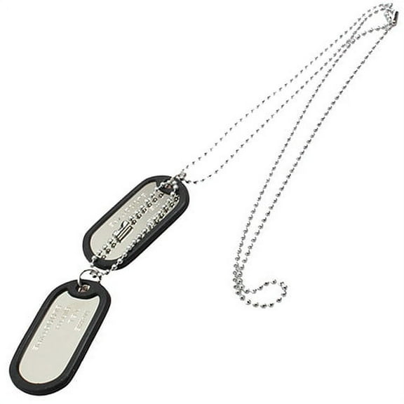 harmtty Men Women Cool Dog Tag Pendants Beaded Necklace Sweater Chain