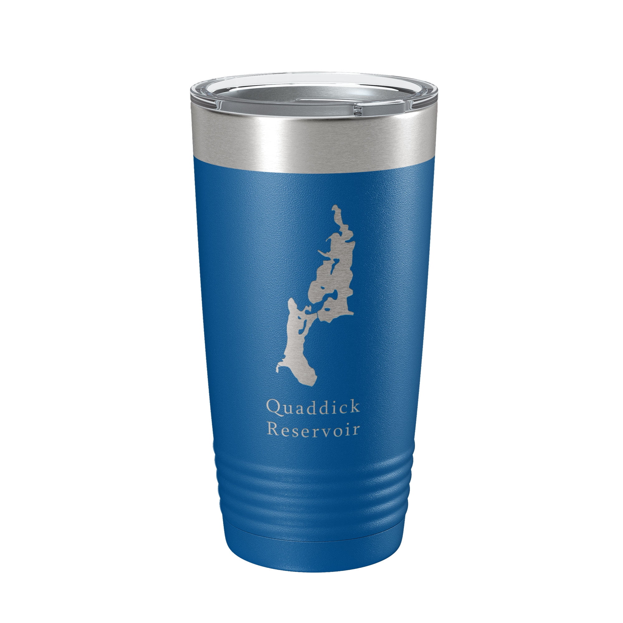 Quaddick Reservoir Lake Map Tumbler Travel Mug Insulated Laser Engraved