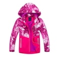 thumbnail image 6 of Boys Rain Jacket Lightweight Hooded Fleece Lined Raincoat Windbreakers For Kids,Fleece Lined Raincoat 4-5 Years, 6 of 8