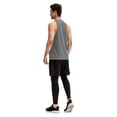 thumbnail image 4 of Active Men's Muscle Workout Tank Top with Deep Armholes and Lightweight Breathable Fabric - Small, Gray, 4 of 5