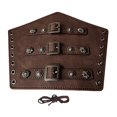 thumbnail image 3 of PU Leather Arm Guards Gauntlet Wristband Vintage Style Retro Accessories Armband Dark Brown Rope, 3 of 8