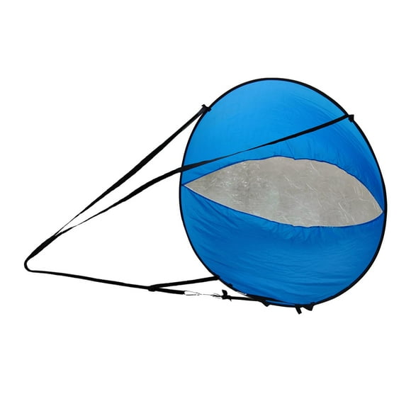Downwind Wind Sail Kayak Wind Sail Deploys Quickly Paddle Board 42" Easy Setup Portable for Surfing Tandems Expedition Boats Accessories blue