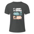 thumbnail image 7 of Akiihool Vintage Oversized T Shirts Men Men's T Shirts Short Sleeve Classic V Neck T-Shirt Casual Summer Basic Tee Shirt Dark Gray,L, 7 of 7
