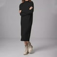 thumbnail image 5 of Women's Winter Maxi Sweater Dress Oversize Long Sleeve Knit Pullover Bell Loose, 5 of 6