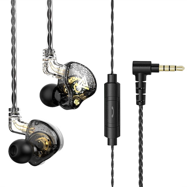 Auriculares deportivos Control de cable en la oreja con micrófono Subwoofer Auriculares para teléfono móvil