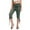 Army Green, variant on Puliio Womens Capri Pants Summer Floral Print Fashion Leggings Resort Style Tight Drawstring Cropped Pants