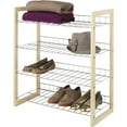 thumbnail image 2 of Whitmor 4 Tier Closet Shelf - Storage Organizer - Natural Wood & Chrome - 11.63"x 25.0"x 27.5"-Adult, 2 of 6
