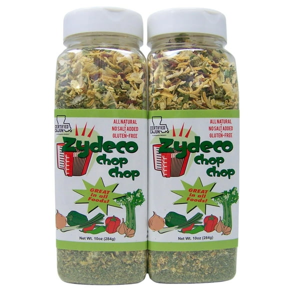 Two 10 Ounce Shakers of Zydeco Chop Chop Cajun Seasoning Base (2 Pack)