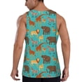 thumbnail image 3 of Haiem Cute Animals Men Workout Tank Top Gym Bodybuilding Sleeveless Muscle T Shirts Athletic Tank Breathable Workout Shirt-XX-Large, 3 of 9