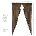 thumbnail image 5 of VHC Brands Black Star, Cotton, 84x36x18, Scalloped Prairie Long Panel, Set of 2, Black, 5 of 5