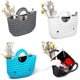 thumbnail image 4 of Popit bolso de mano para mujer, bolsa para juguetes con la yema del dedo, bolso de silicona gris, bolsa de descompresión ansiolítica, juguete para apretar para TDAH o autismo ER, 4 of 5