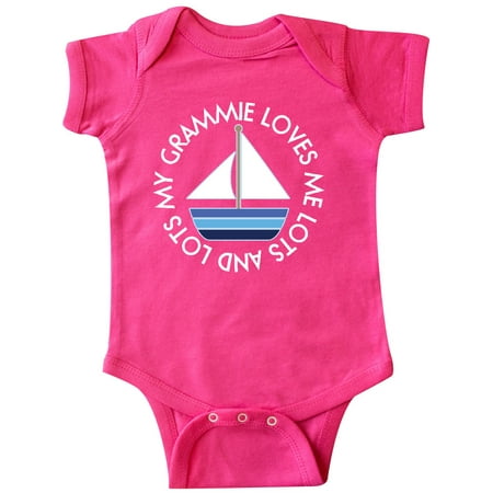 

Inktastic My Grammie Loves Me Boys Sailboat Grandson Gift Baby Boy Bodysuit