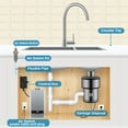 thumbnail image 3 of Akicon Copper Garbage Disposal Air Switch Kit, Dual Outlet Sink Top Waste Disposal On/Off Push Button with Brass Cover, 2-1/2" Max Countertop Thickness, UL Listed, 3 of 5