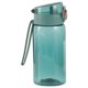 thumbnail image 1 of Botella de agua de plástico deportiva de color cian, portátil y duradera, con tapa de silicona a prueba de fugas, 500 ml, 1 of 8