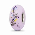 thumbnail image 4 of Ster.Silver Reflections Hand Painted TJ Bird Floral Fenton Glass Bead; for Adults and Teens; for Women and Men, 4 of 4
