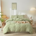 thumbnail image 2 of Striped Comforter Set Twin XL Size - Green White Stripes Pattern Bed Set for All Season, 3 Pieces Lightweight Bedding Comforter Sets for All Seasons (1 Soft Fluffy Comforter + 2 Pillowcases), 2 of 7