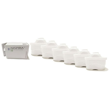 

Replacement Filter Cartridges for MAVEA Maxtra Water Filtration Pitcher By NISPIRA 6 Filters (Improved)
