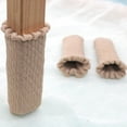 thumbnail image 2 of Cozival Furniture Leg Protectors, Knitted Furniture Leg Covers, Thickened Protective Caps for Chair And Table Feet, Floor Scratcher Preventers, Set of 4, Chair Socks, F, 2 of 2