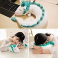 thumbnail image 2 of 2X Almohada de Cuello de DragóN , Almohada de Cuello de Animal de Felpa de AnimacióN Japonesa, Almohada de Vuelo de Cuerpo de Animal con Gafas para Dormir, 2 of 5