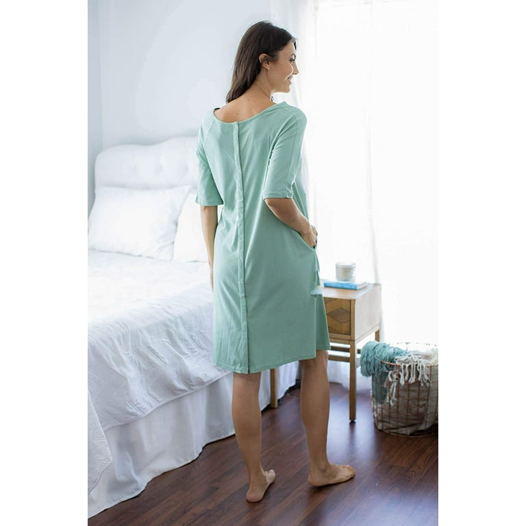 Inadays Women's Nursing Nightgown Short Sleeve Maternity Nursing