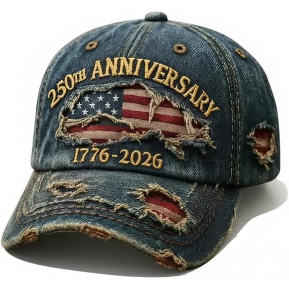 America 250th Anniversary Baseball Cap for Men Cool Washed Distressed Baseball Cap