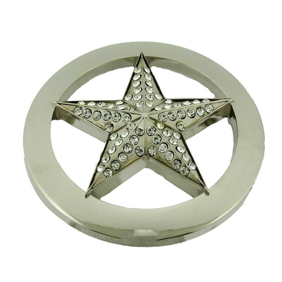 State of Texas Lone Silver Star Chrome Finished Belt Buckle Cowboy Costume Rodeo Metal Fashion