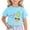 Sky Blue, variant on Kids Easter Shirts Girls Tops with Shelf Bra Children Cute Printed Short Sleeved Round Neck T Shirt