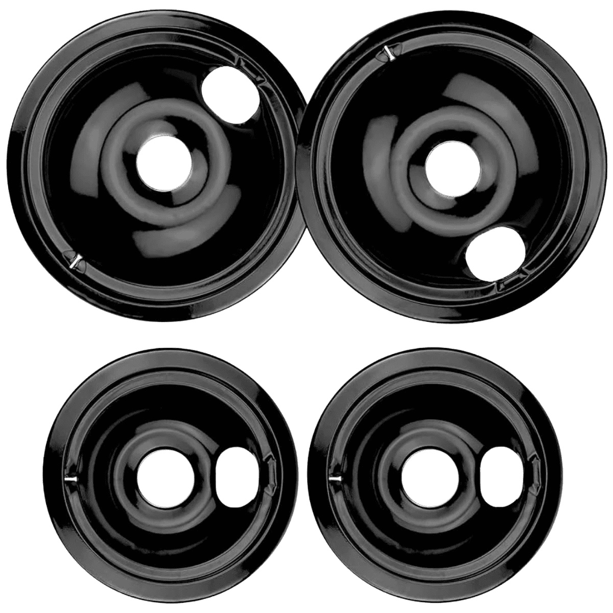 Scaroo WB31M20(2 ) & WB31M19(2) New Drip Pans for GE Hotpoint Electric Stove Burner Set Of 4