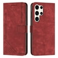 thumbnail image 2 of Wallet Case for Samsung Galaxy S23 Ultra, Premium PU Leather Flip Case Card Slots Holder, Luxury Kickstand Function Book Folding Folio Cover with Wrist Strap for Samsung Galaxy S23 Ultra, Red, 2 of 12