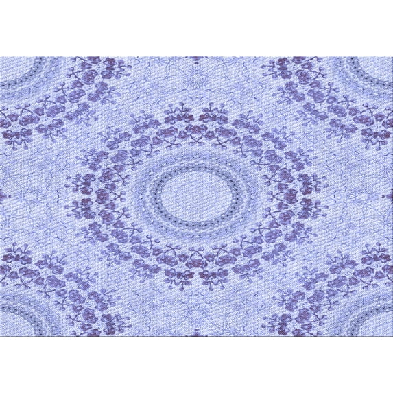 Ahgly Company Indoor Rectangle Patterned Heavenly Blue Area Rugs, 2' x 4'