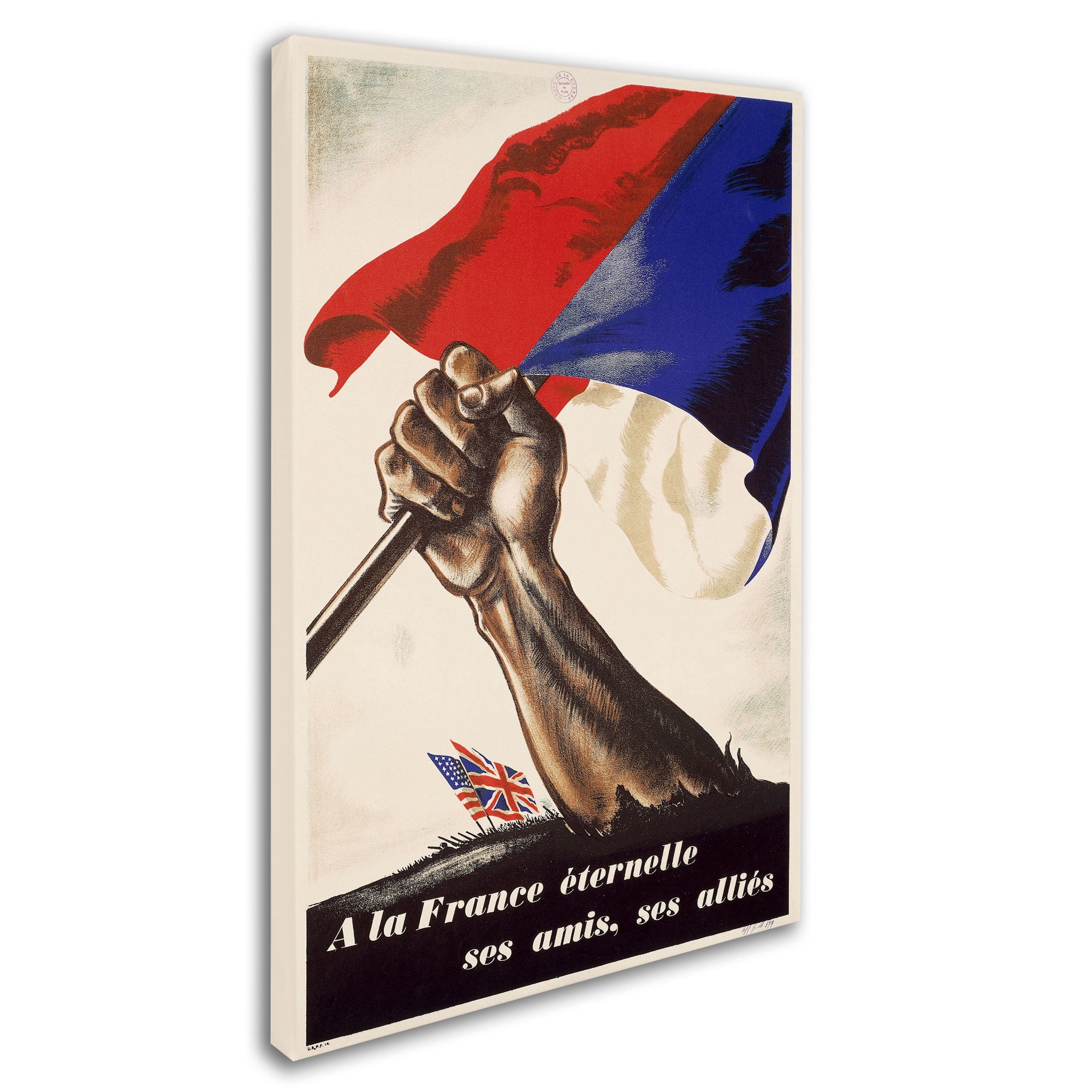 Trademark Fine Art "Poster for Liberation of France" Canvas Art