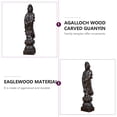 thumbnail image 3 of Avalokitesvara Wooden Statue for Home Decor, Desktop Ornament, Spiritual Meditation Figurine, Handcrafted Adornment, 3 of 9